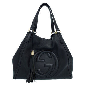 Gucci Soho Interlocking GG Pebbled Leather Tote